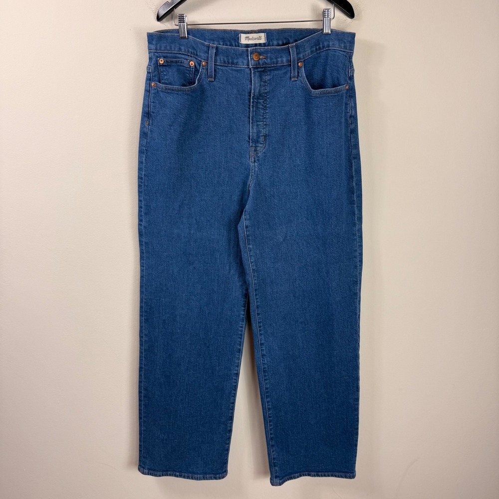 Madewell The Perfect Vintage Wide Leg Jean Medium Wash high Waisted Size 32
